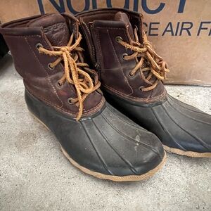 Sperry Dark Brown Waterproof duck Boots